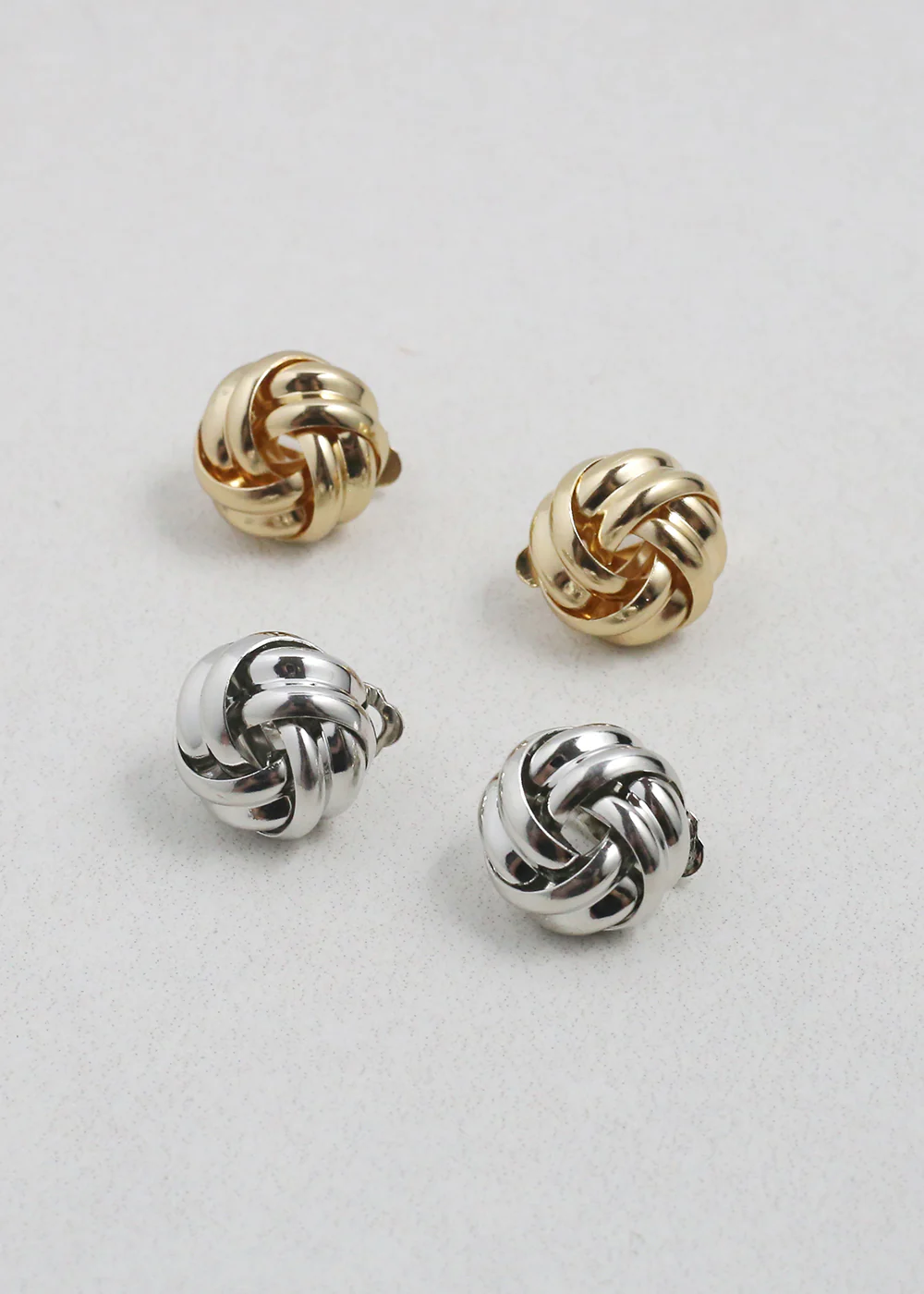 Knot Stud Clip-On Earrings - Image 2