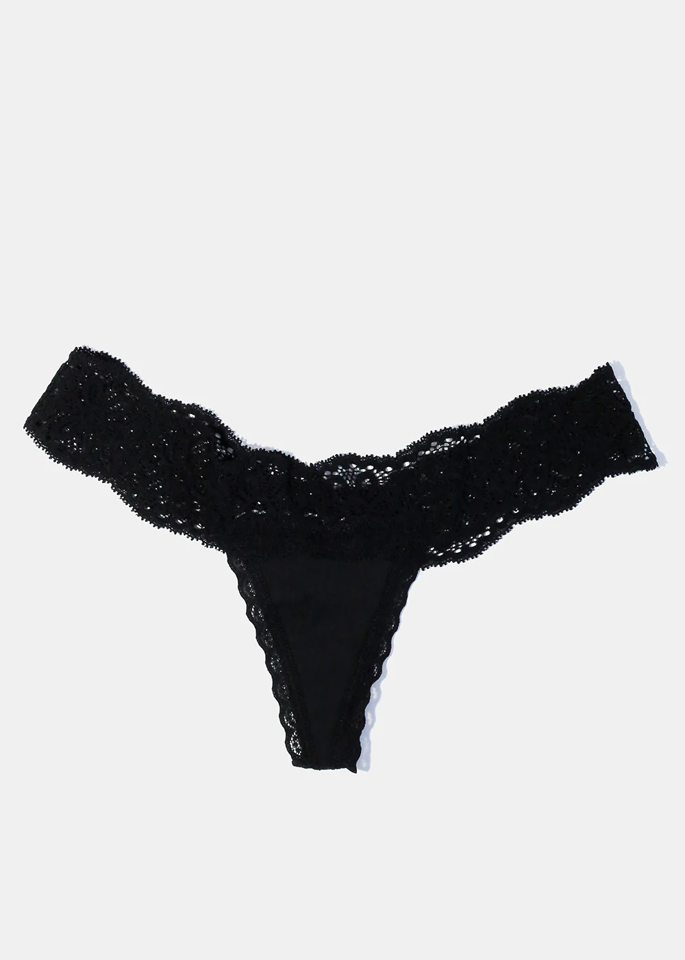 Lacy Black Classic Thong