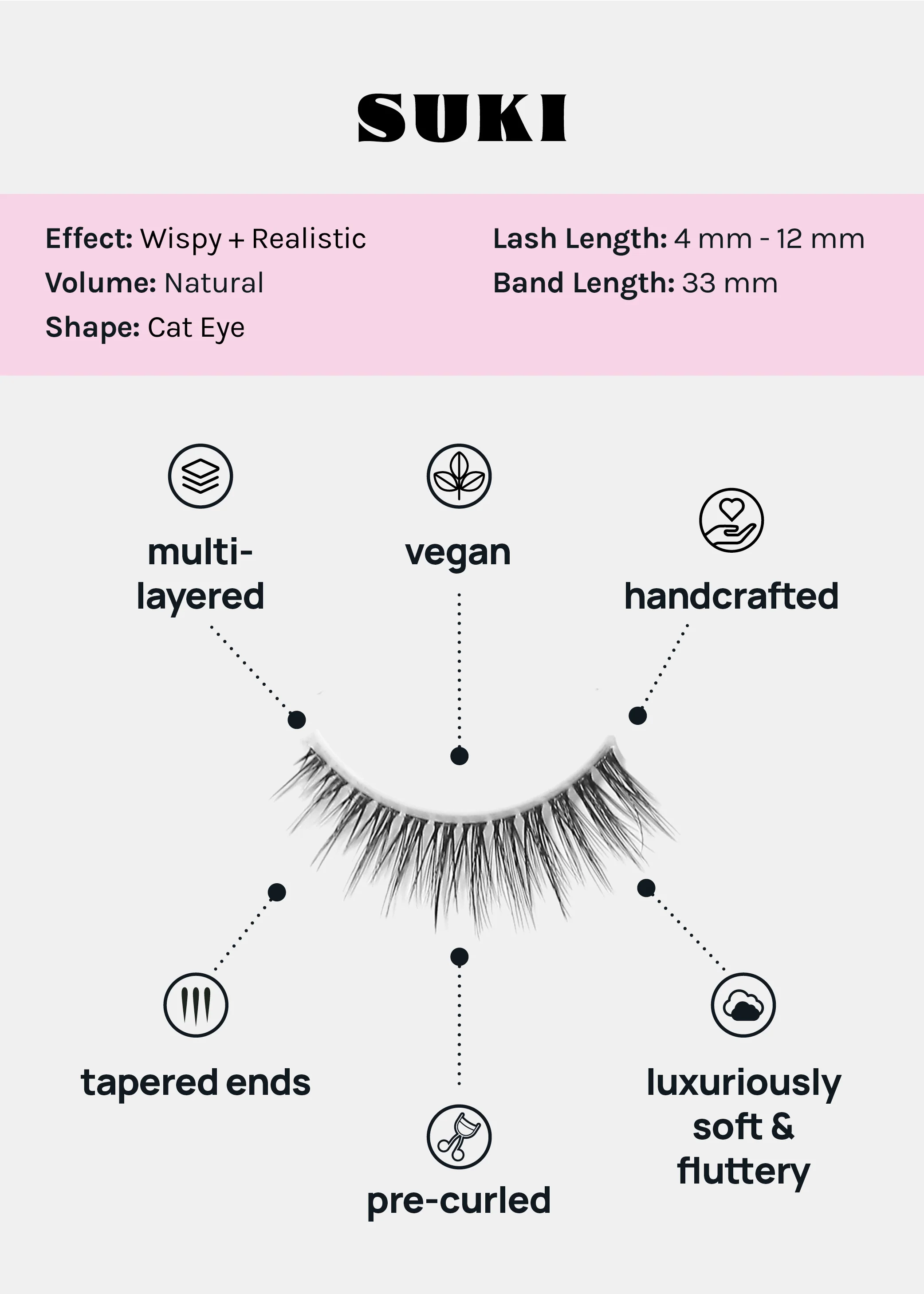 Magical Girl Natural Eyelashes – Suki - Image 4