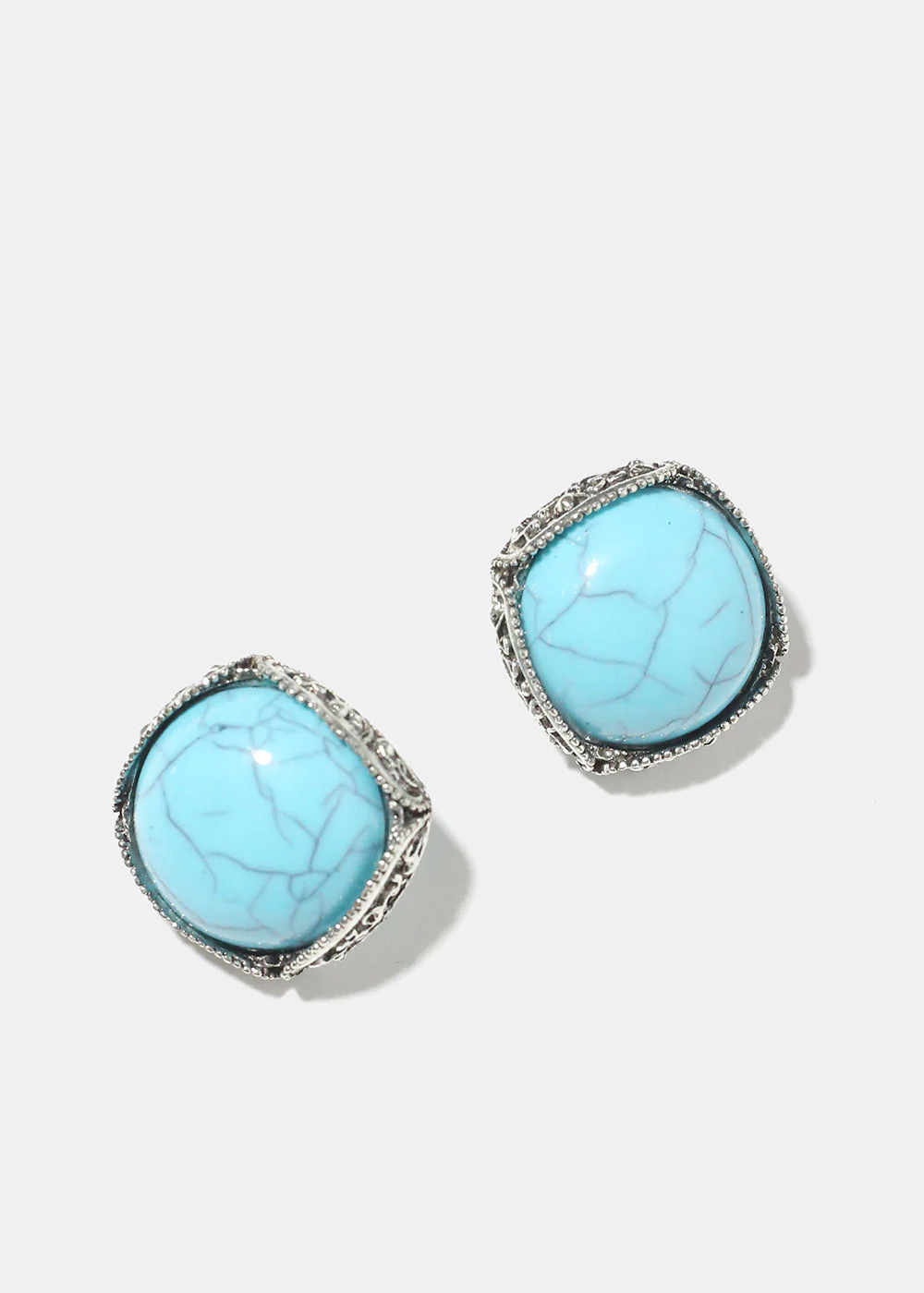 Marbled Square Earrings - Image 2