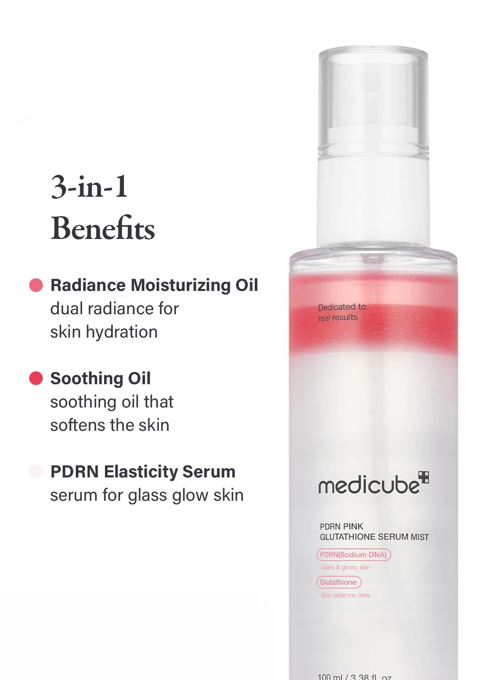 medicube PDRN Pink Glutathione Serum Mist 100ml - Image 3