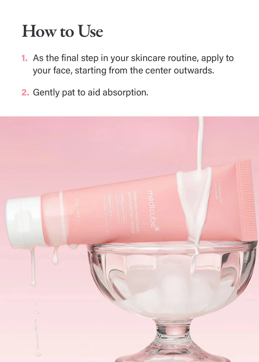 medicube PDRN Pink Hyaluronic Moisturizing Cream 50ml - Image 5