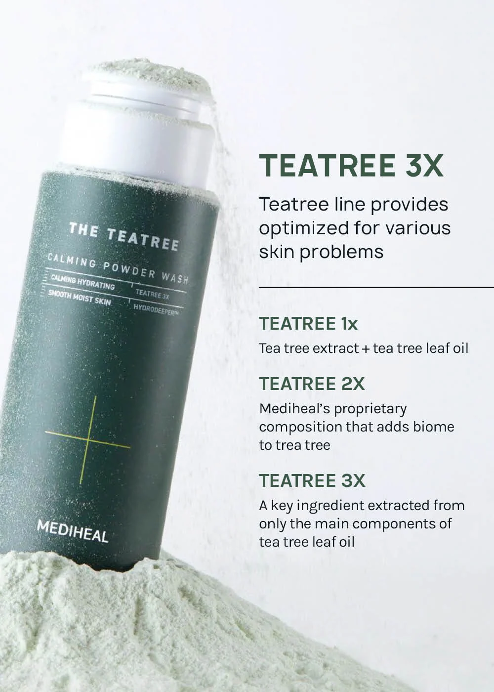 MEDIHEAL The Teatree Calming Powder Wash 50g - Image 3