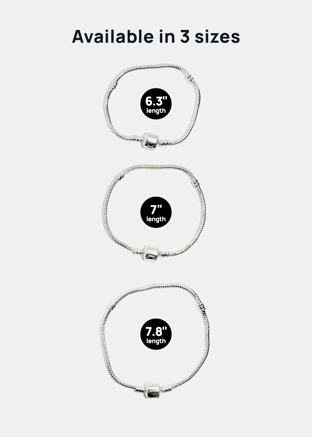 Miss A Bead Charm Bracelet - Plain Clasp - Image 2