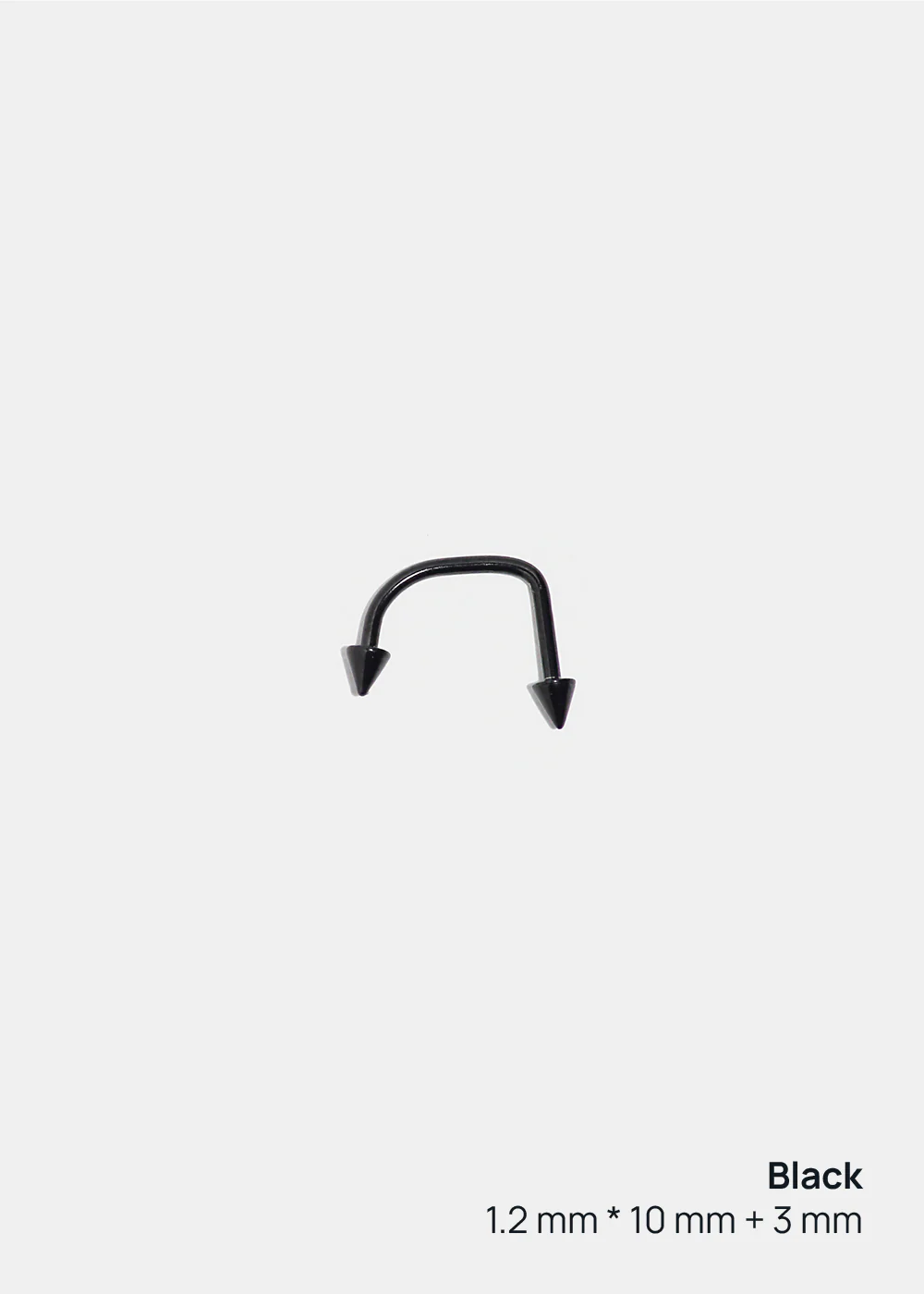 Miss A Body Jewelry - Spiked C-Shaped Barbell Monroe - Image 3