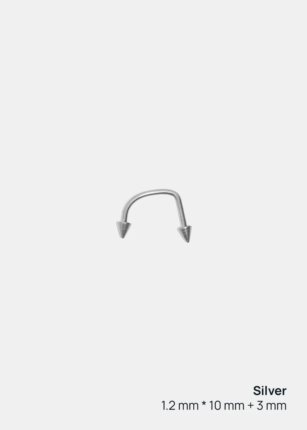 Miss A Body Jewelry - Spiked C-Shaped Barbell Monroe - Image 4