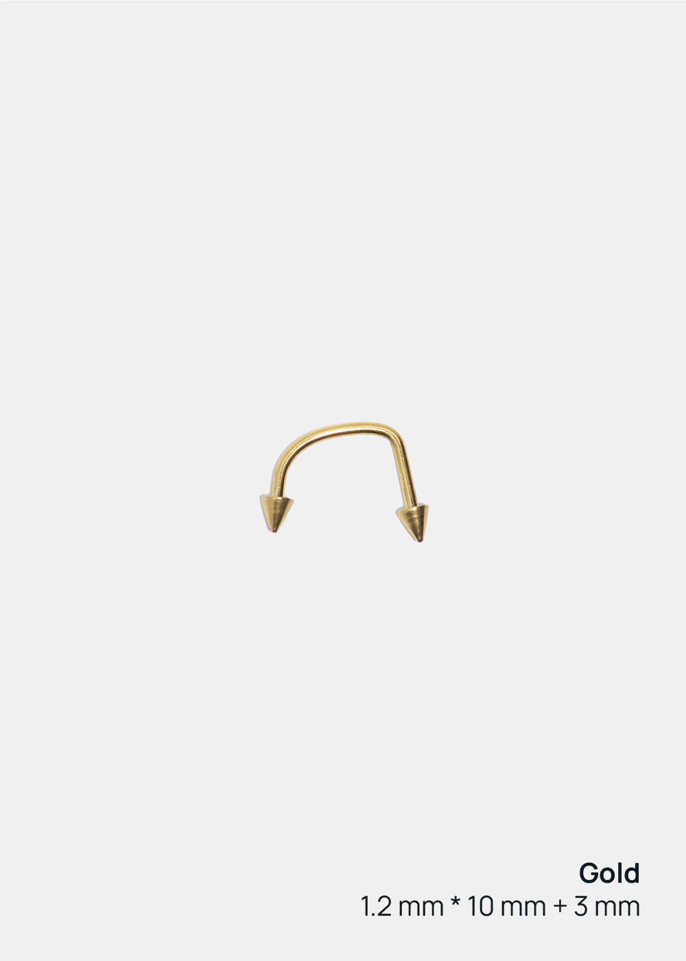Miss A Body Jewelry - Spiked C-Shaped Barbell Monroe - Image 5