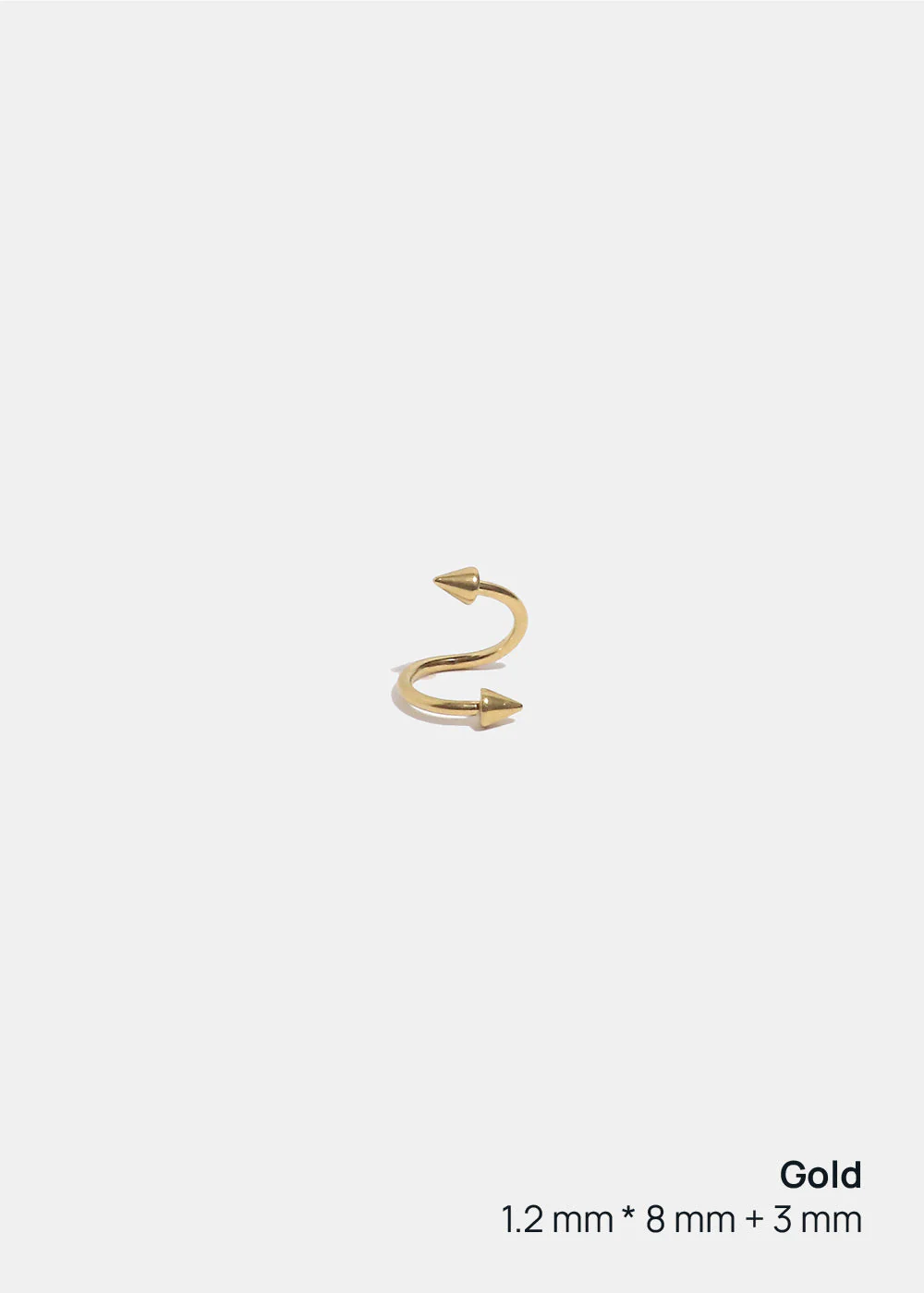 Miss A Body Jewelry - Spiked Spiral Hoop Earring - Image 3