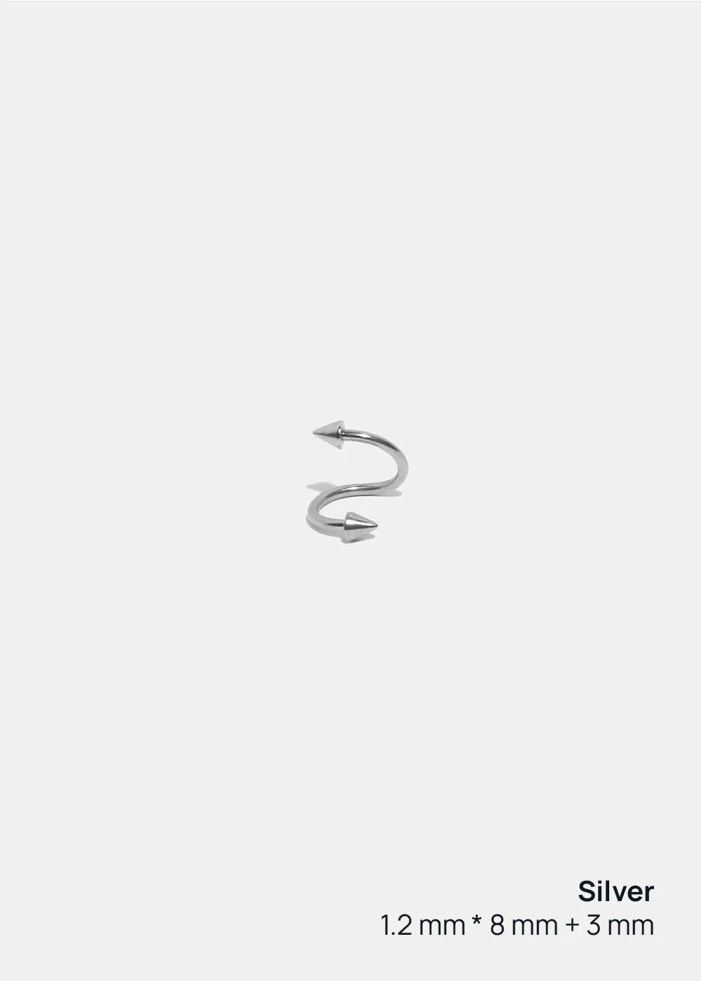 Miss A Body Jewelry - Spiked Spiral Hoop Earring - Image 4