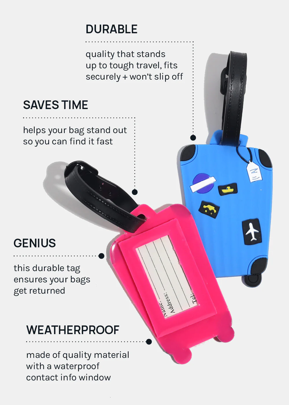 Miss A Luggage Tag – Suitcase - Image 3
