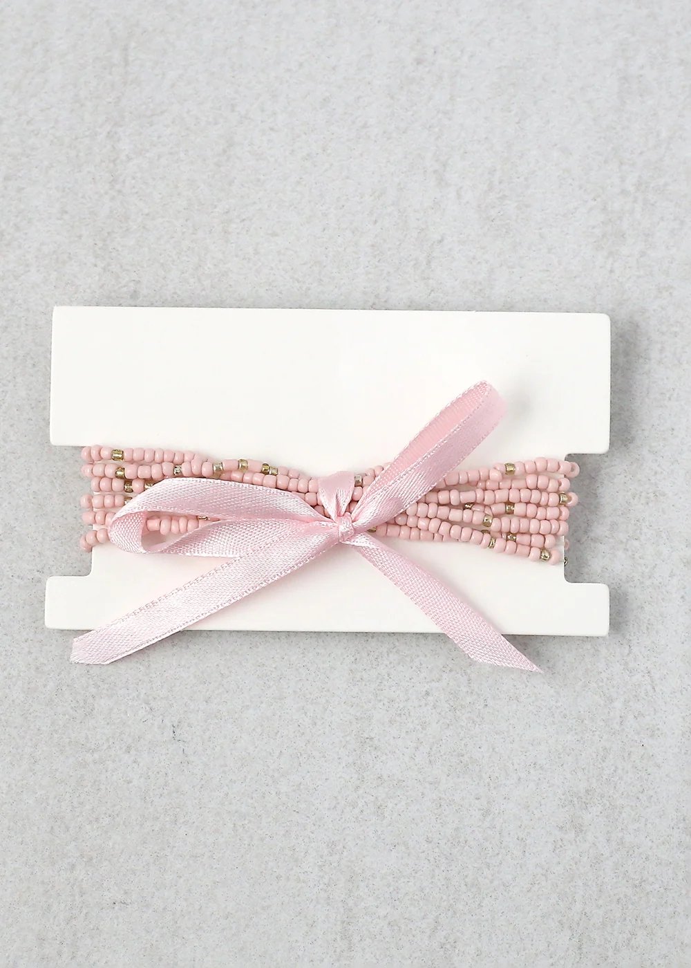 Multiple Beaded Bracelet with Ribbon - Image 2