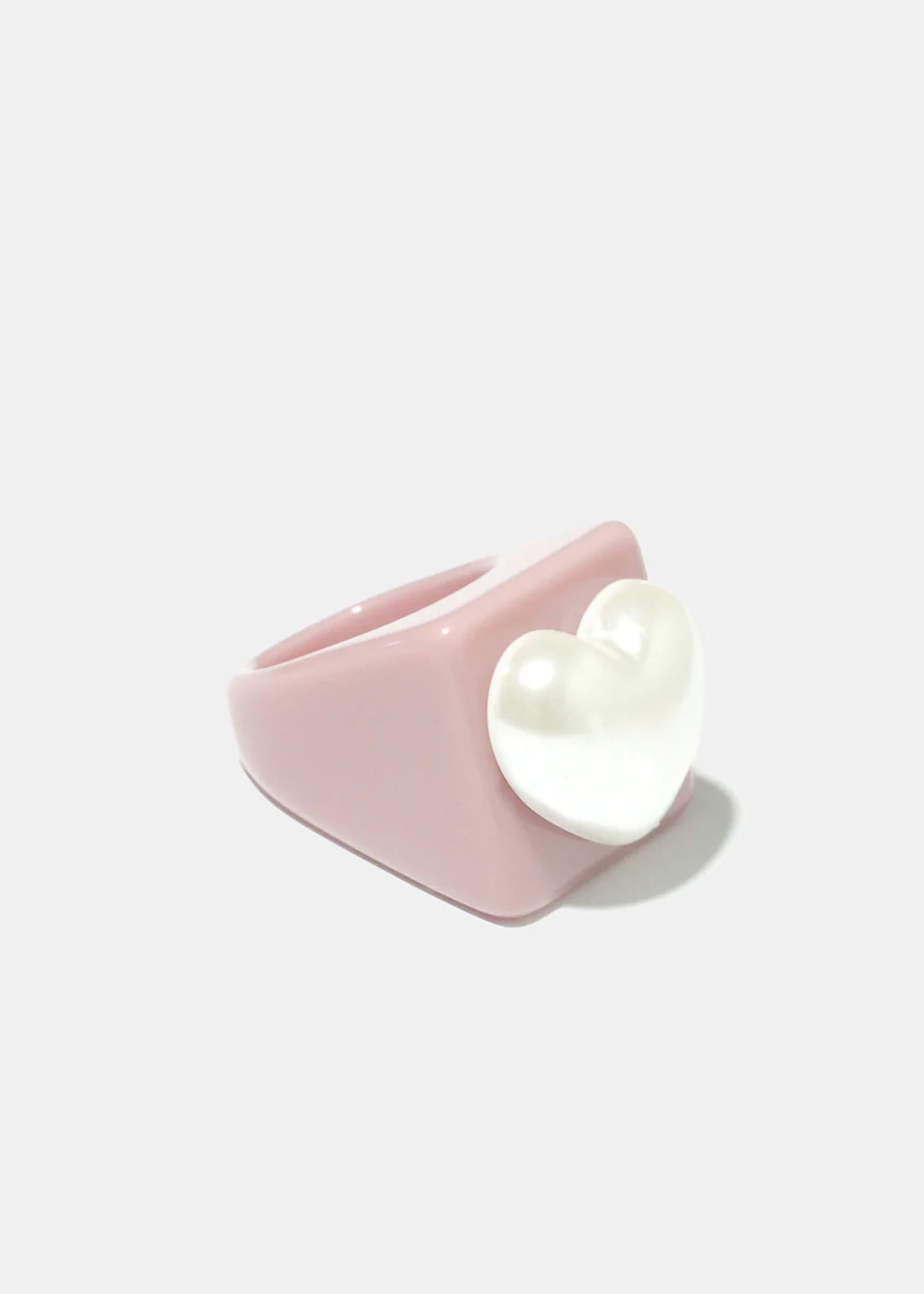 Neutral Pearl Heart Ring - Image 3