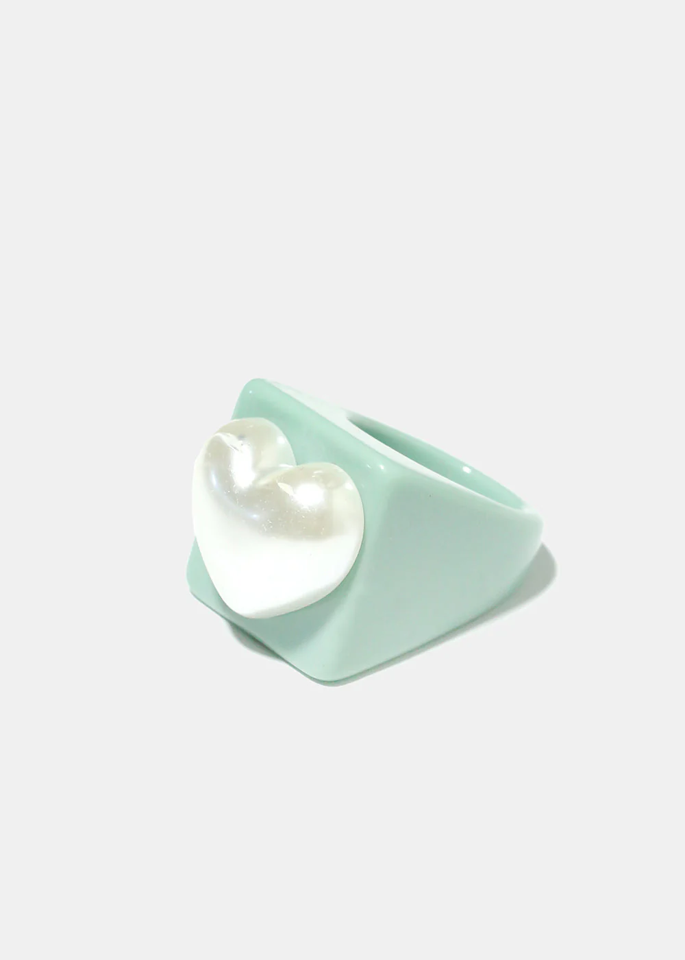 Neutral Pearl Heart Ring - Image 4