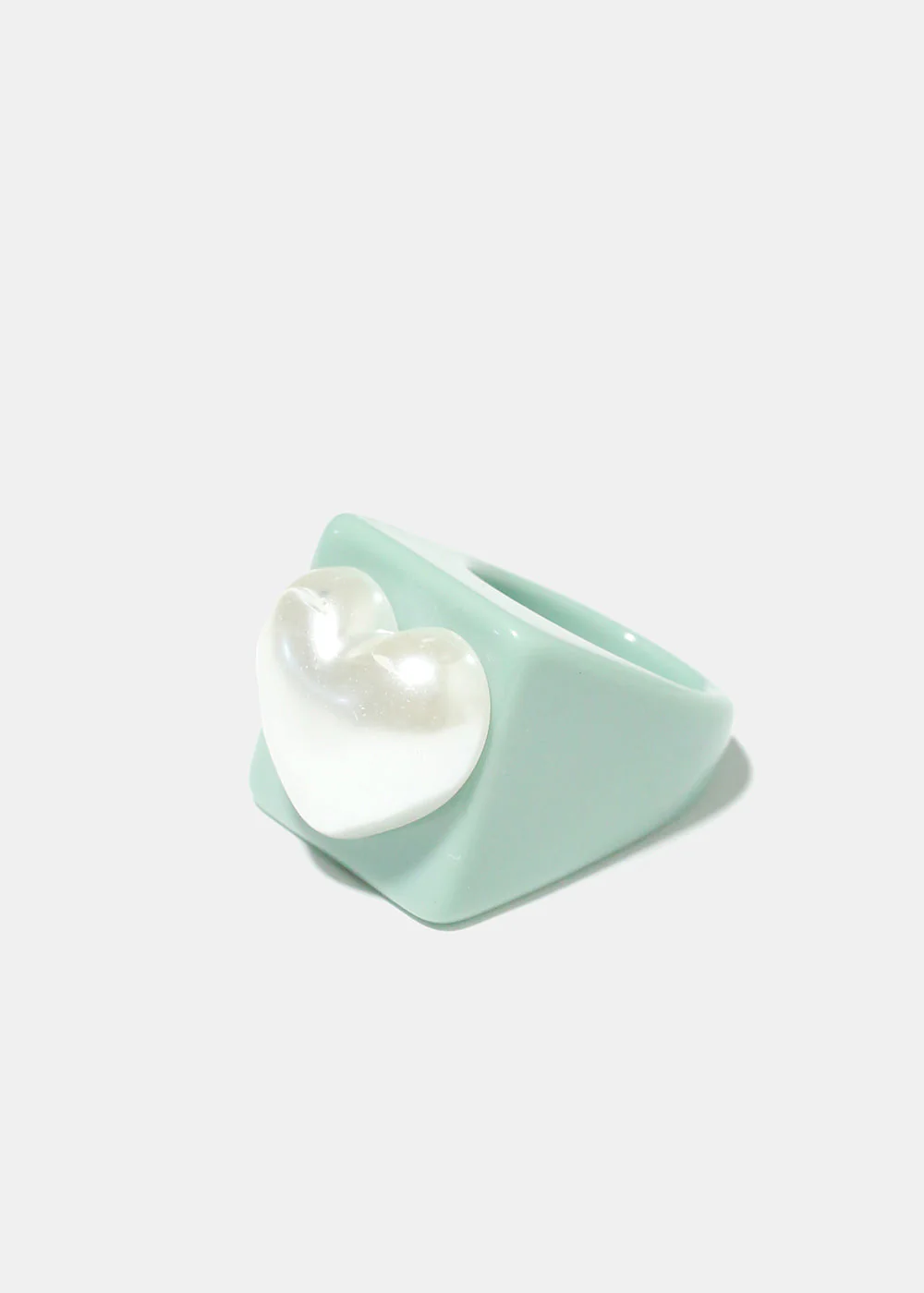 Neutral Pearl Heart Ring - Image 8