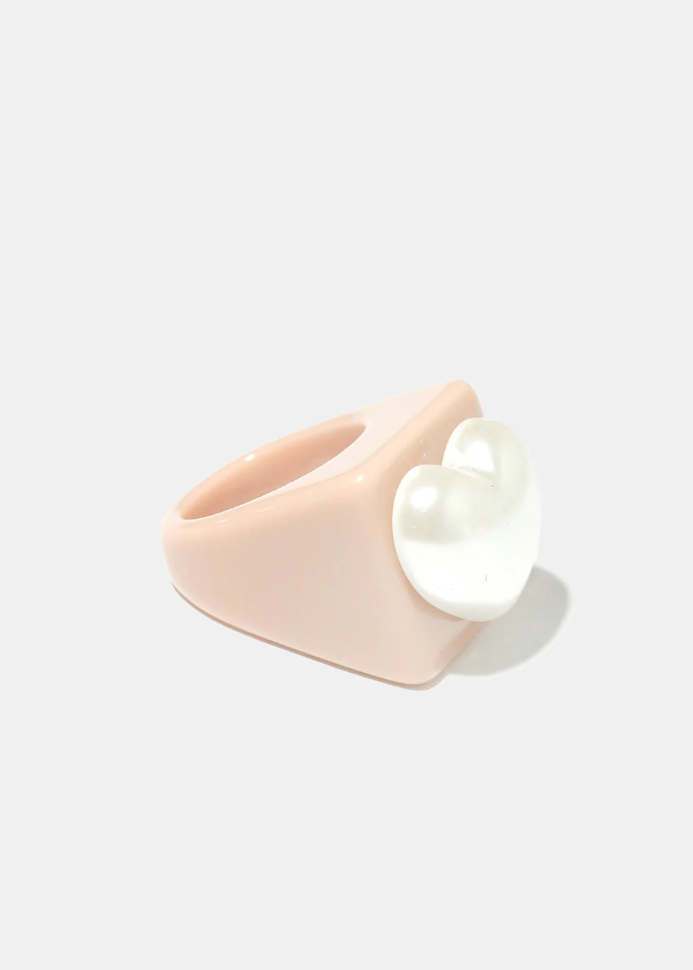 Neutral Pearl Heart Ring - Image 9