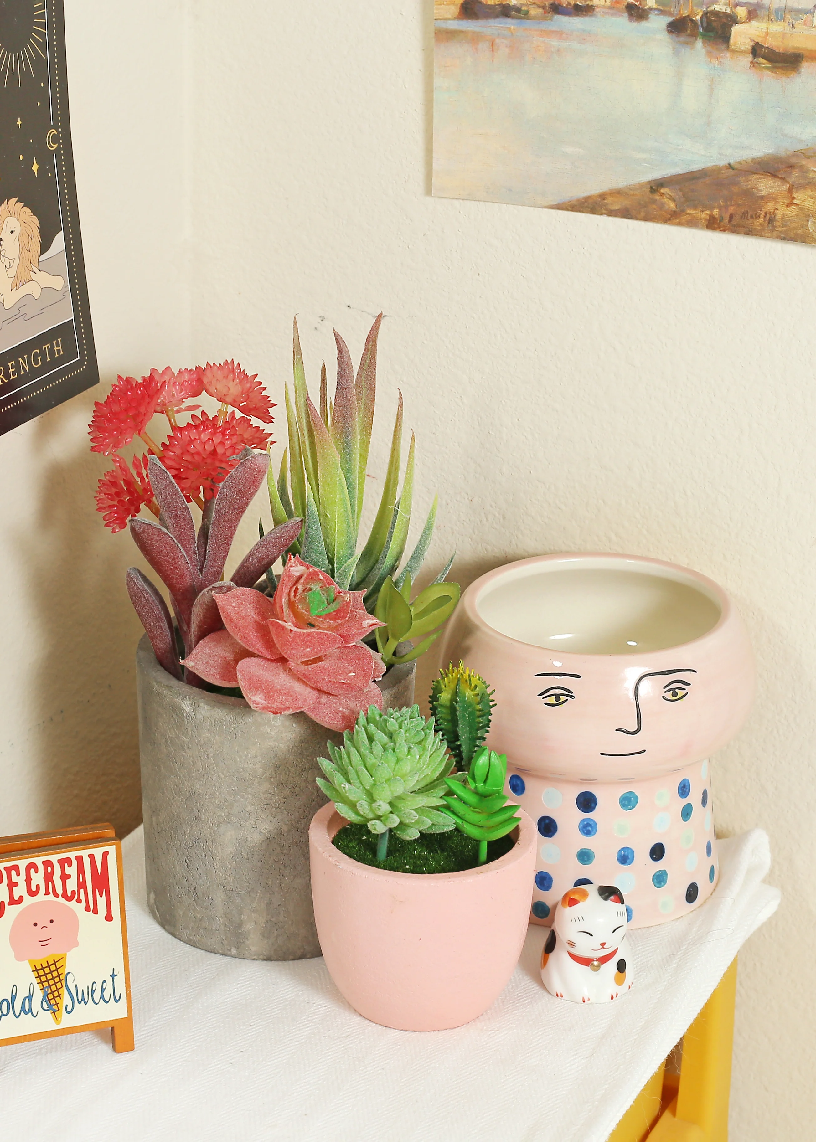 Official Key Items Artificial Succulents - Pink Echeveria Purpusorum - Image 3