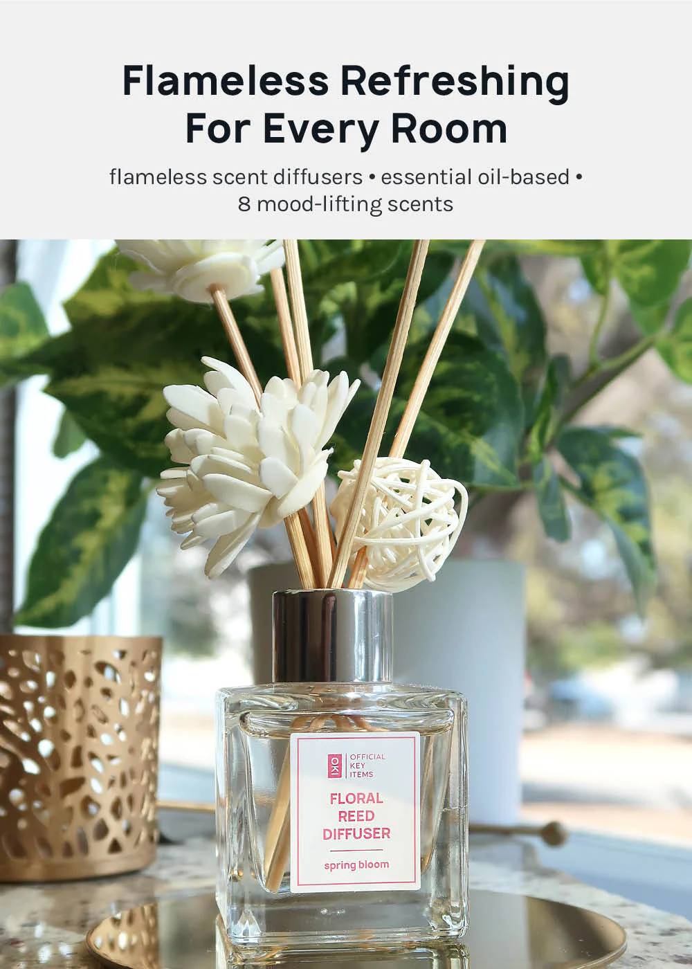 Official Key Items Floral Reed Diffuser - Image 2