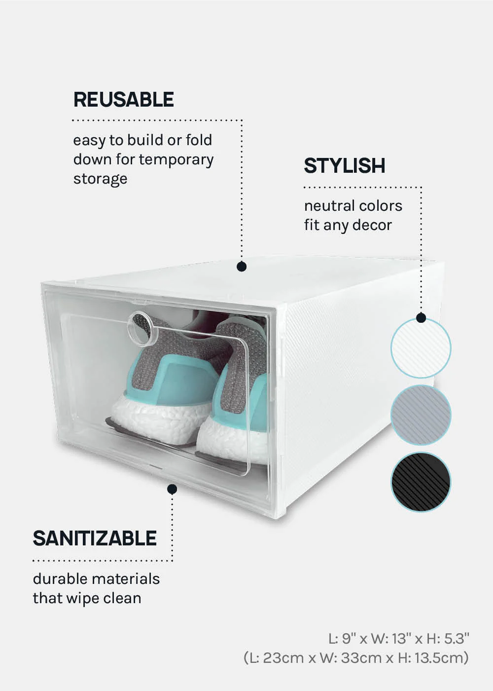 Official Key Items Stackable Shoe Storage Boxes - Image 4
