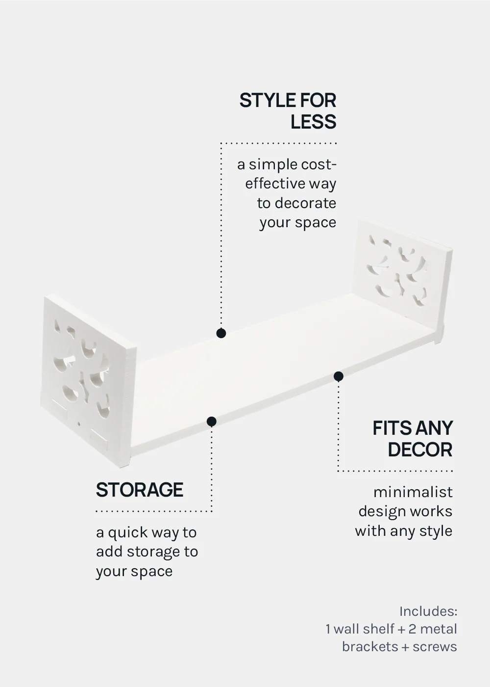 Official Key Items Wooden Floating Wall Shelf - Image 5
