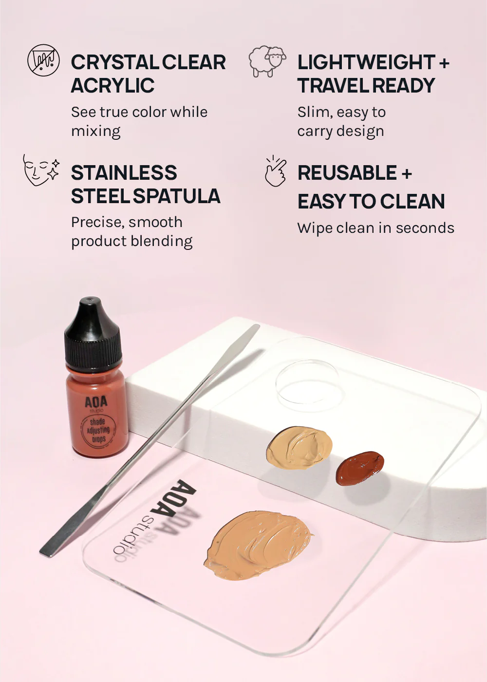 Paw Paw Acrylic Mixing Palette and Spatula - Image 5