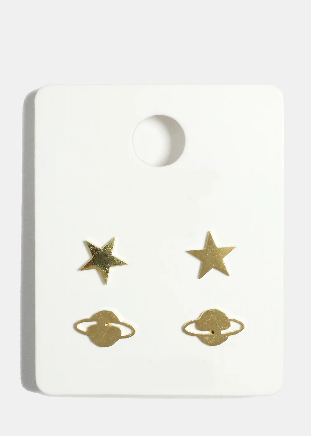 Planet and Stars Stud Earrings Set - Image 2