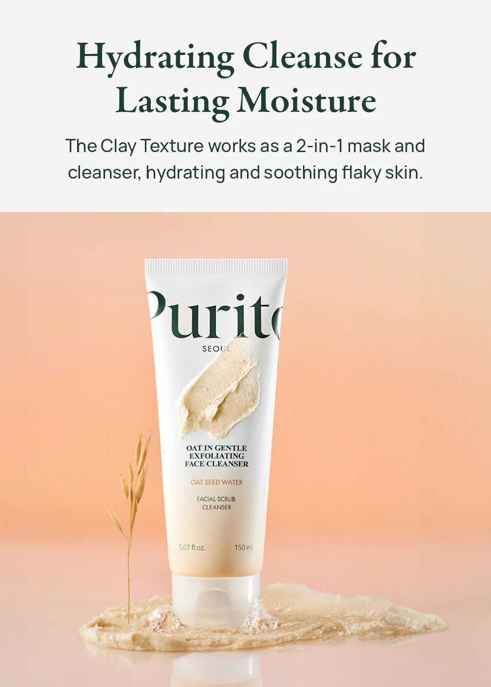 Purito Seoul Oat-In Gentle Exfoliating Face Cleanser 150ml - Image 4