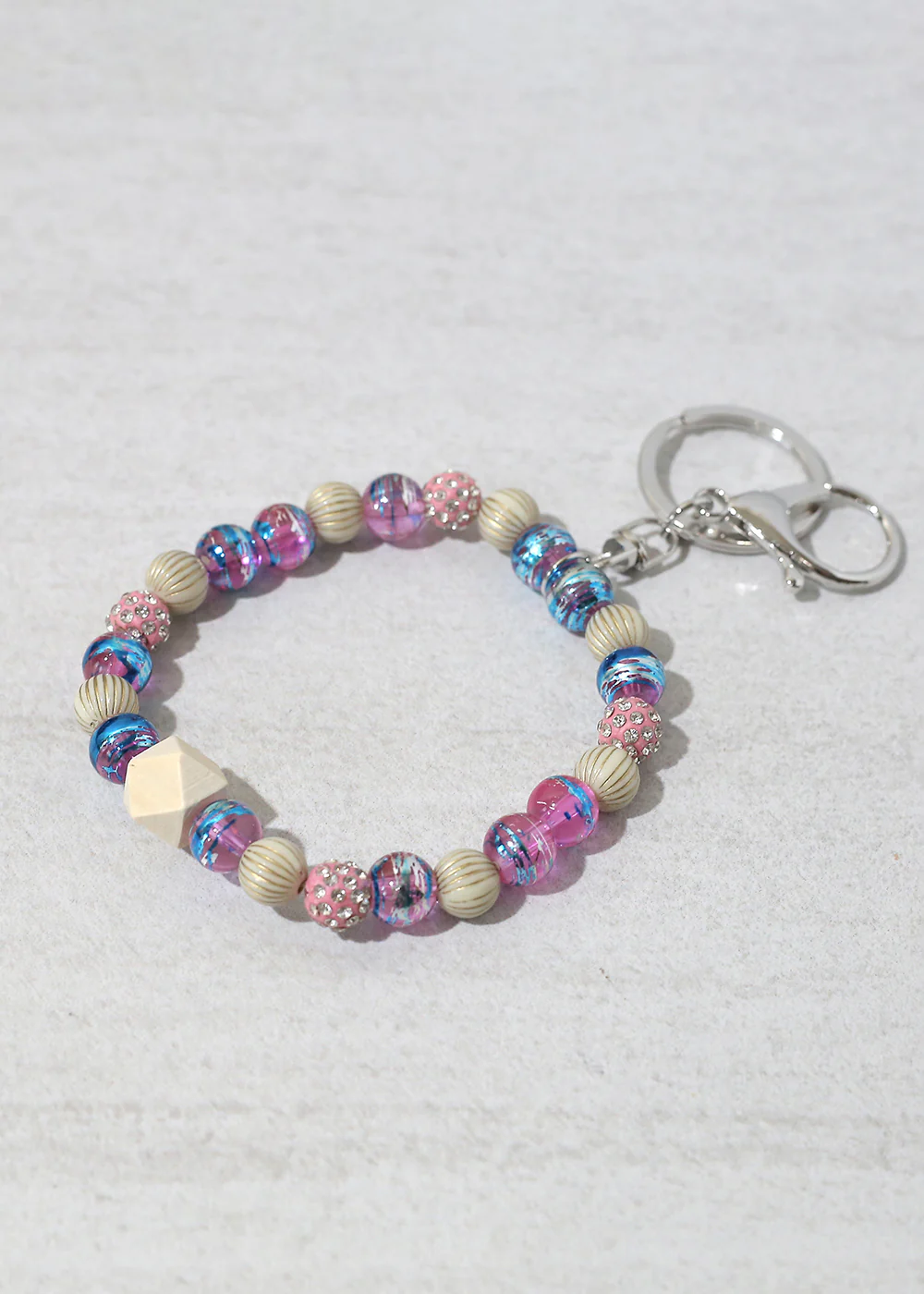 Rustic Beaded Keychain Bracelet - Image 10