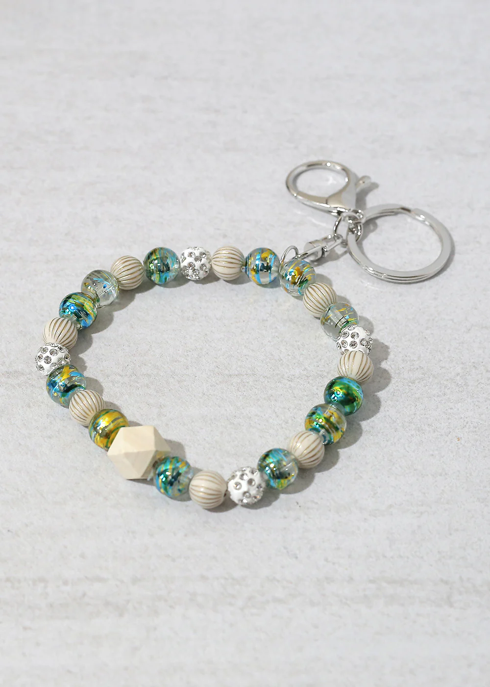 Rustic Beaded Keychain Bracelet - Image 11