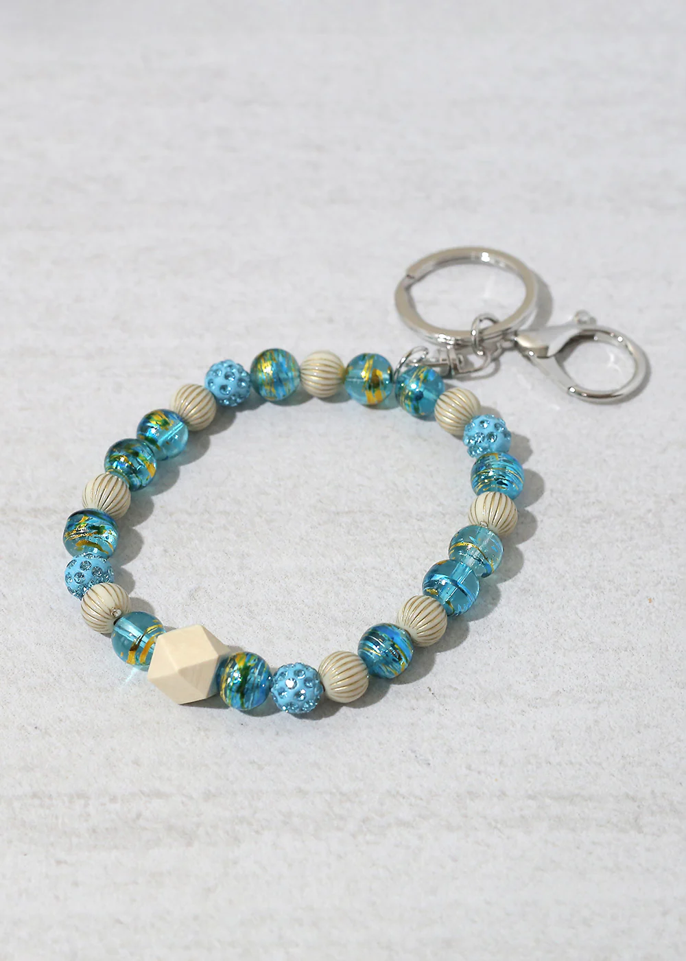 Rustic Beaded Keychain Bracelet - Image 9