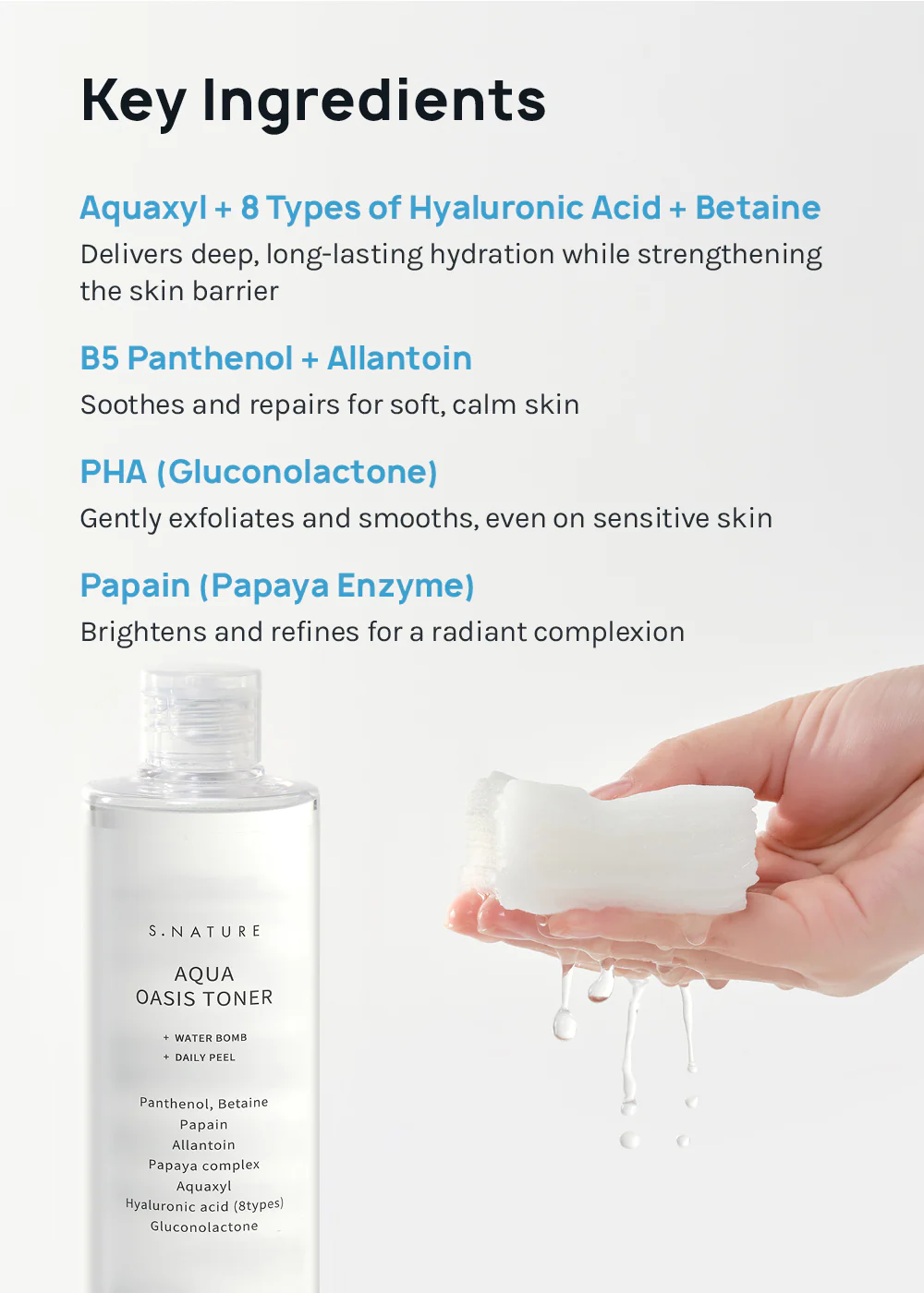 S.NATURE Aqua Oasis Toner 300ml - Image 4