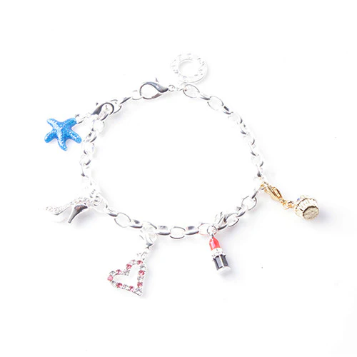 Silver Clear Initial Q Dangle Charm - Image 2
