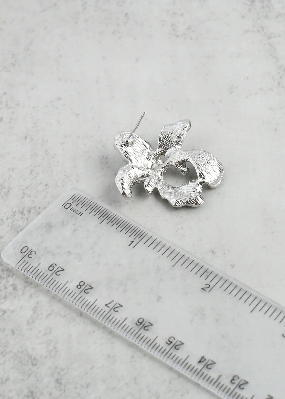 Silver Iris Earrings - Image 2
