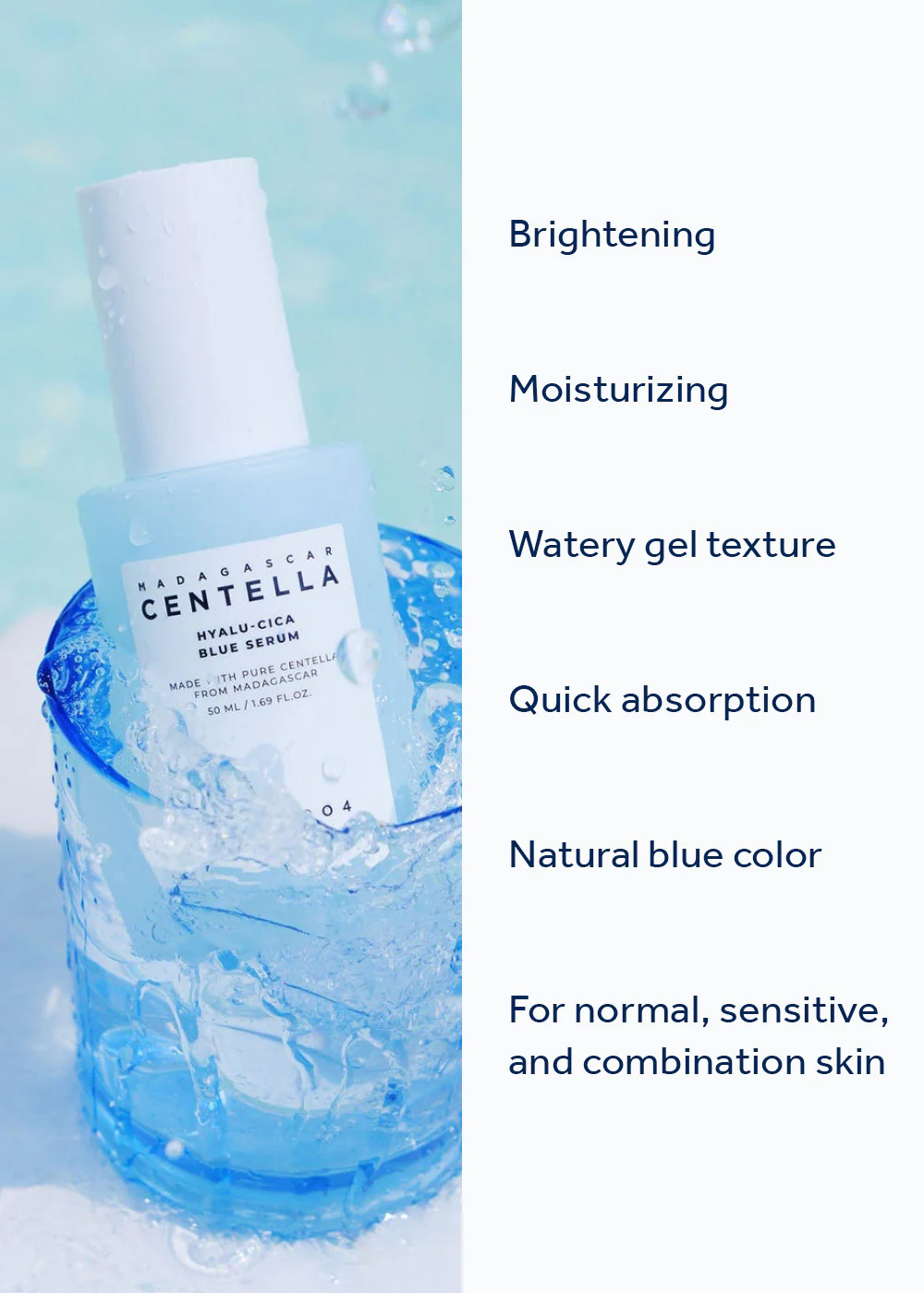 SKIN1004 Madagascar Centella Hyalu-Cica Blue Serum 50ml - Image 4