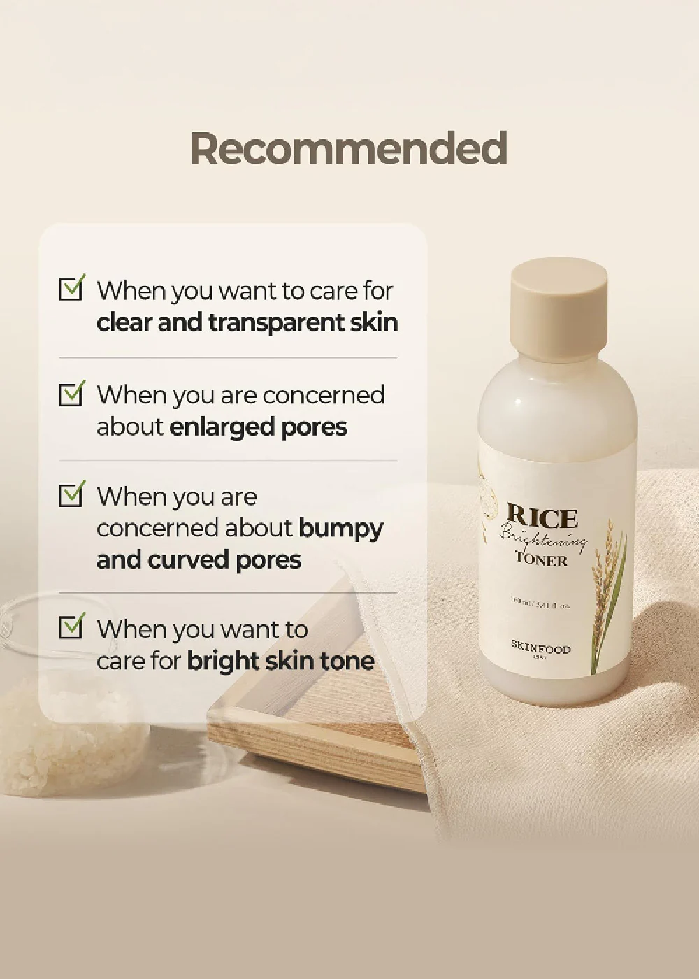 SKINFOOD Rice Brightening Toner 160ml - Image 7