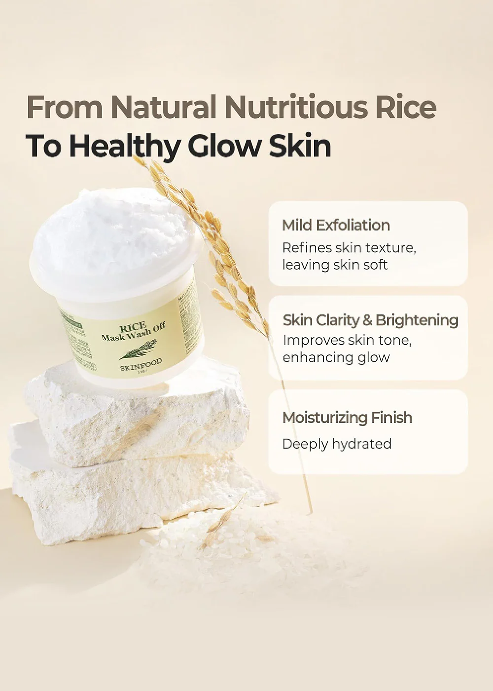 SKINFOOD Rice Mask Wash Off 100g - Image 3