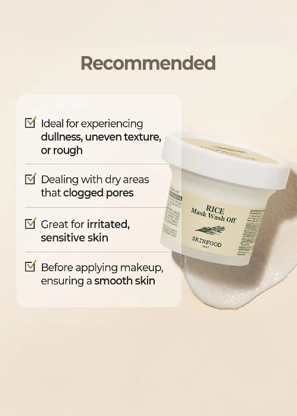SKINFOOD Rice Mask Wash Off 100g - Image 7