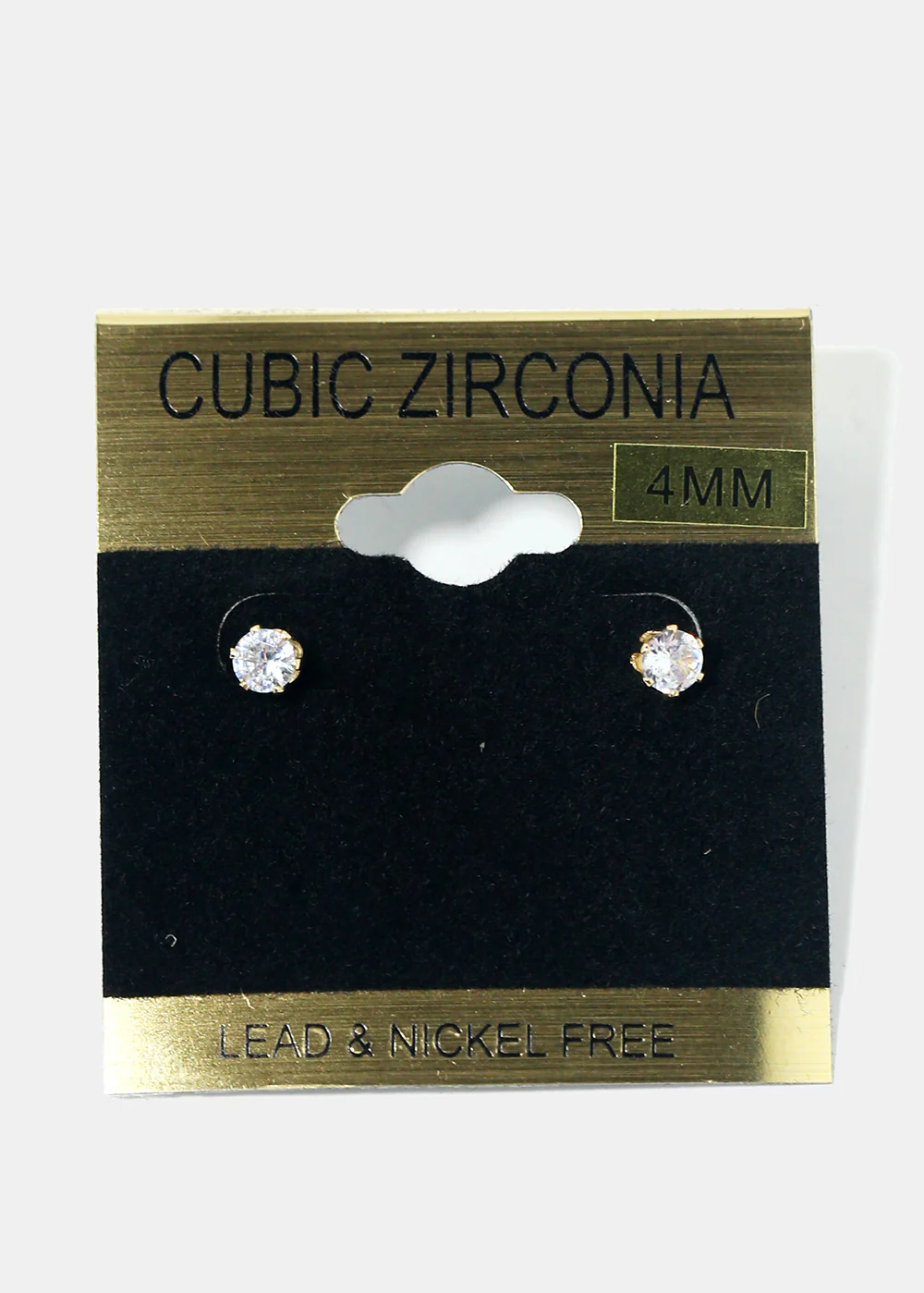 Small Rhinestone Stud Earrings - Image 5