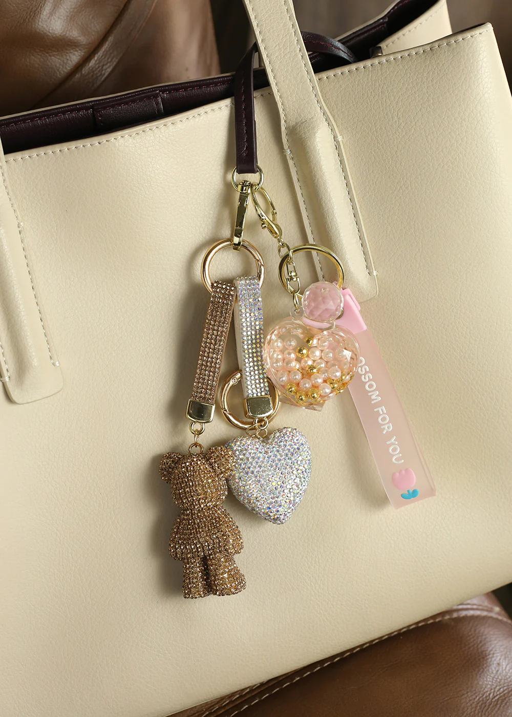 Sparkly Love Bag Charm - Image 2