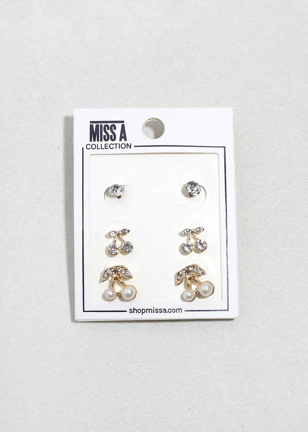 Sweet Cherry Stud Trio