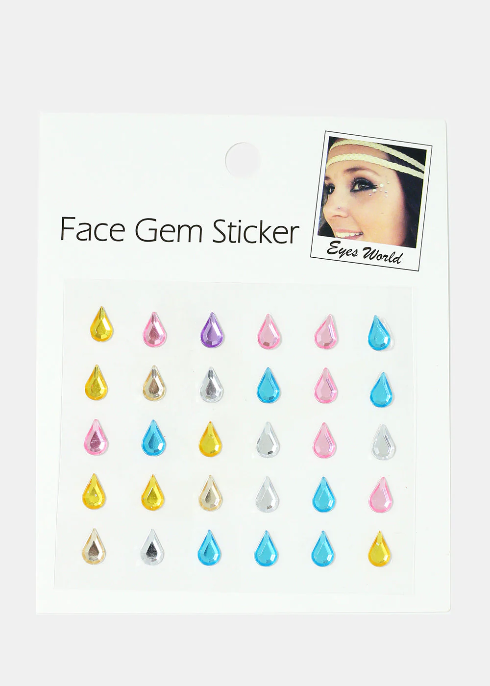 Teardrop Face Gem Stickers - Image 3