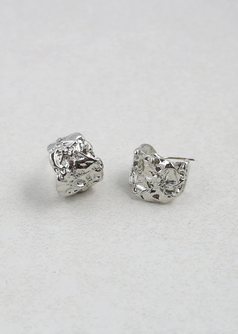 Textured Statement Earrings - Image 3