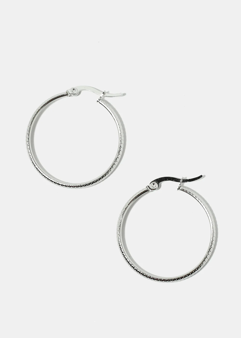Textured Hoop Earrings - Image 2