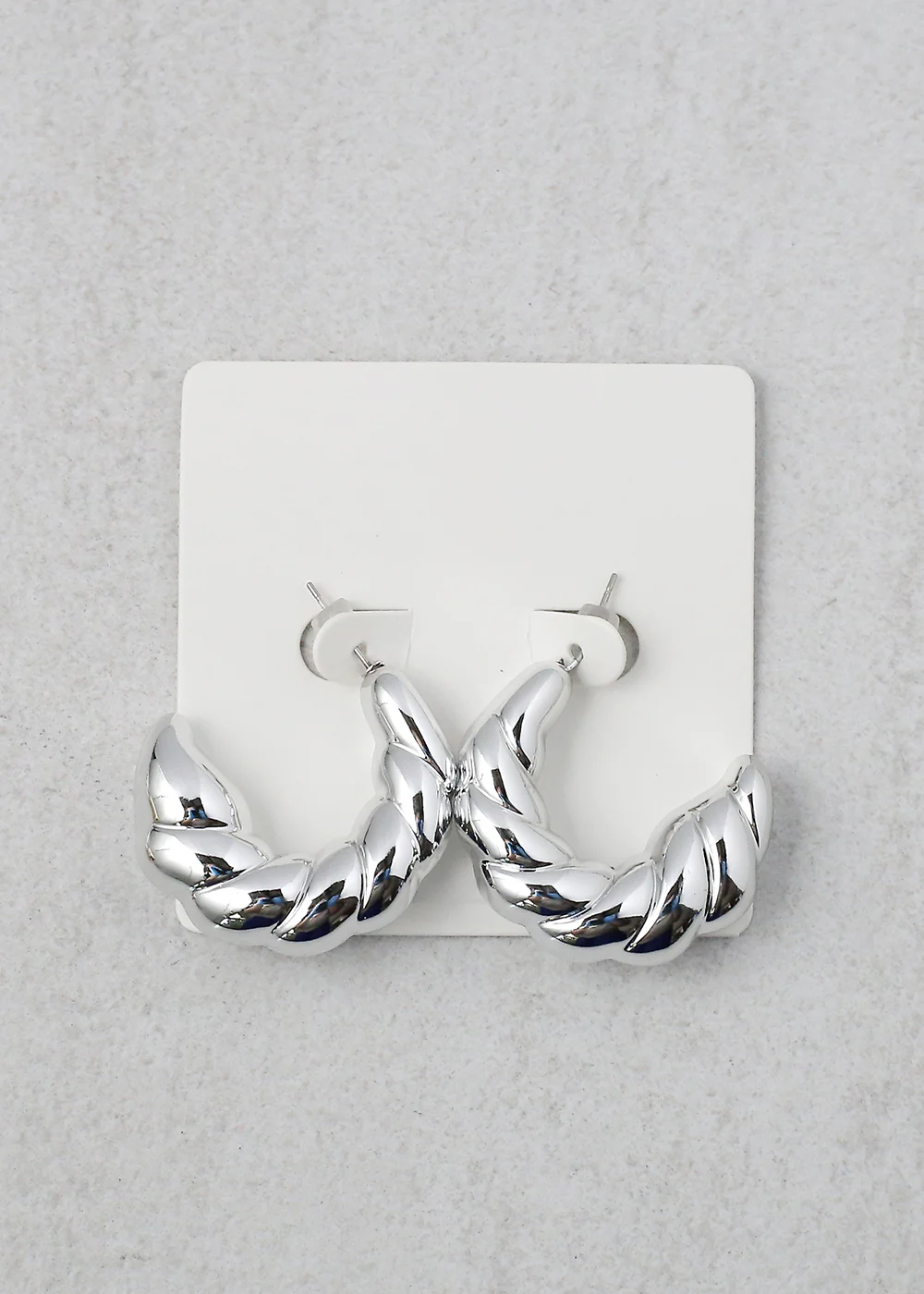 Thick Twisted Hoop Earring - Image 3