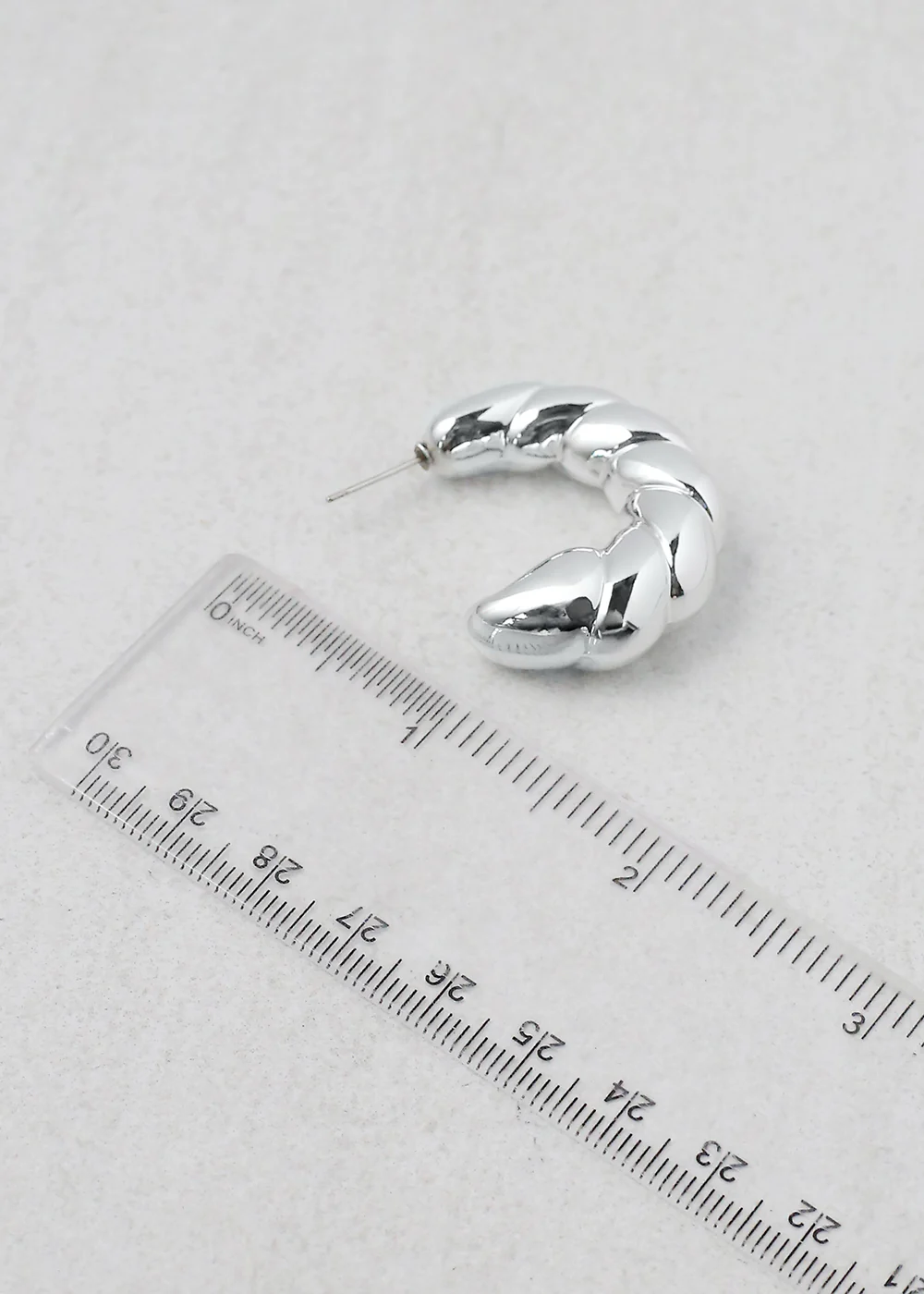 Thick Twisted Hoop Earring - Image 4