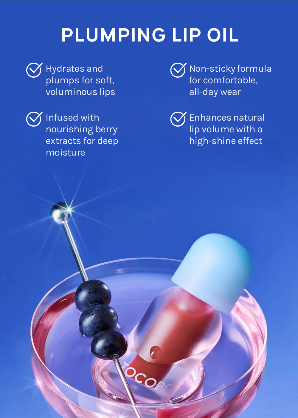 TOCOBO Juicy Berry Plumping Lip Oil - Image 3