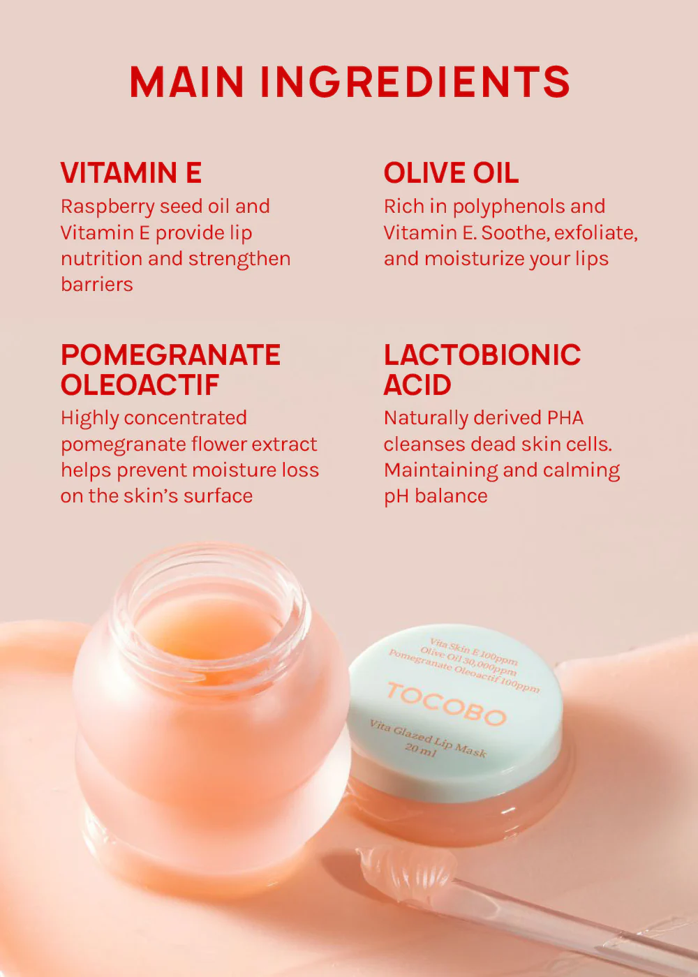 TOCOBO Vita Glazed Lip Mask 20ml - Image 3