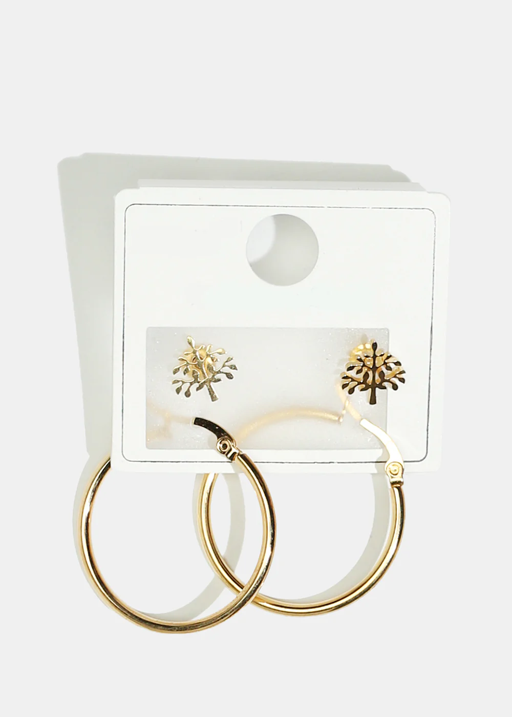Tree Stud & Hoop Earrings - Image 2
