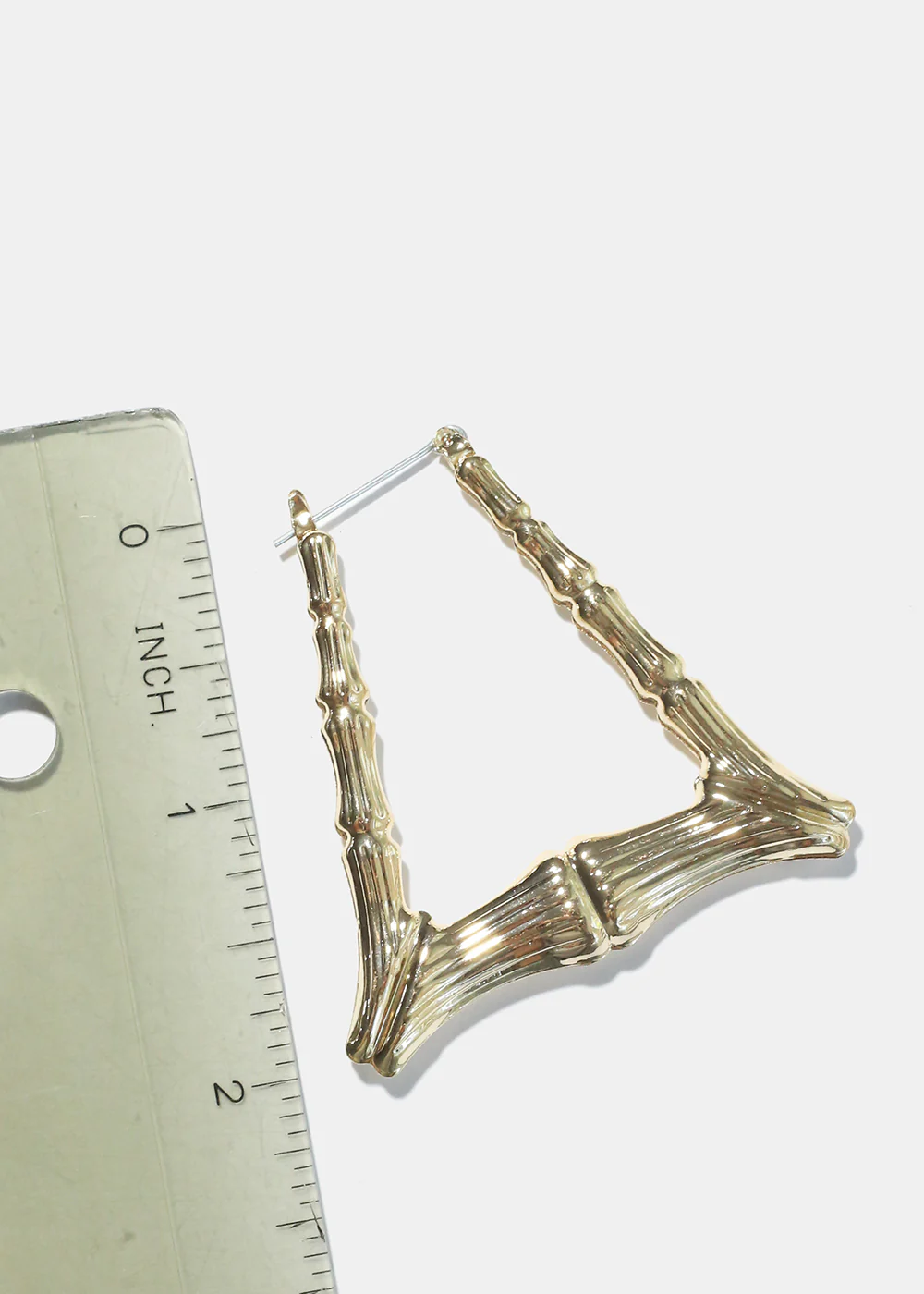 Triangle Bamboo Earrings - Image 4