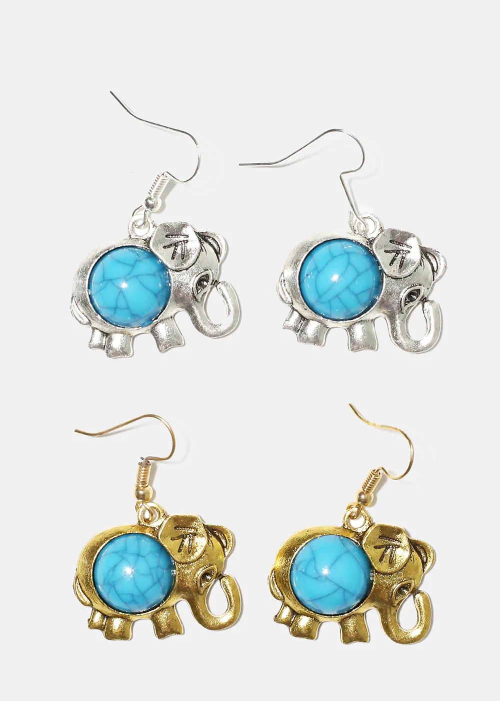 Turquoise Elephant Earrings - Image 2