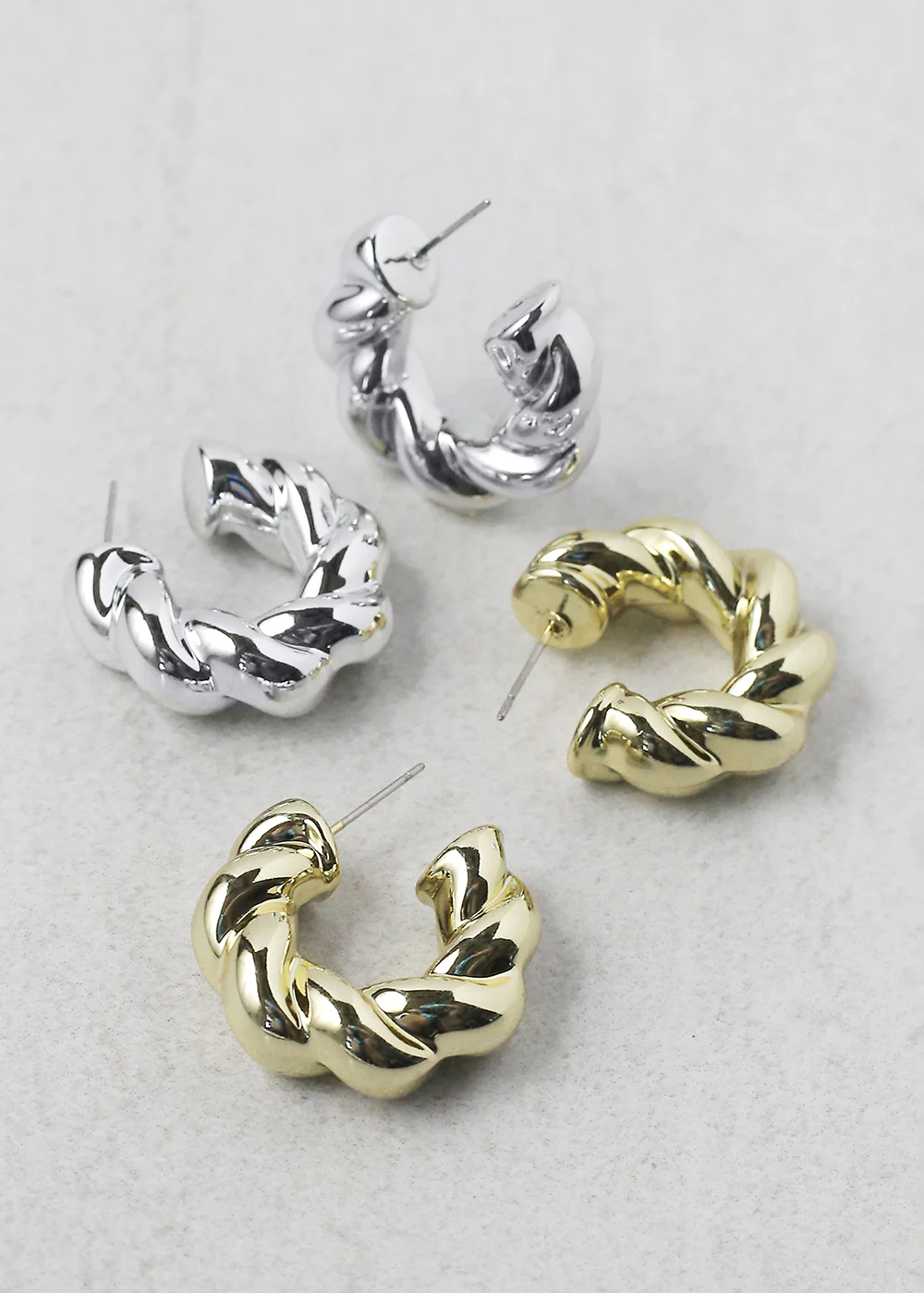 Twisted Open Hoop Earring - Image 3